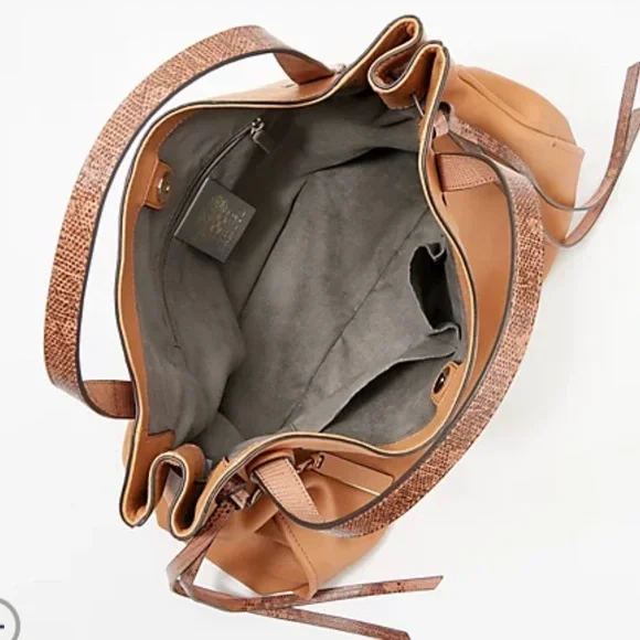 Vince Camuto Leather Rilo Tan/Brown Tote Bag